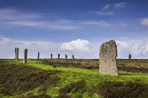 Neolithic Era Archaeological Site Prints: Neolithic stone circle, partial view