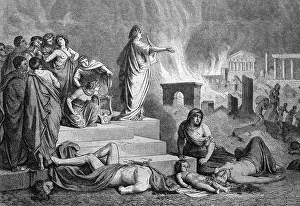 Nero Claudius Caesar Augustus Germanicus Prints: Nero during the burning of Rome