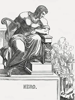 Ancient Rome Emperor Prints: Nero or Nero Claudius Caesar Augustus Germanicus