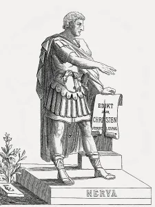 Roman Emperor Nerva Print, AD 96-98