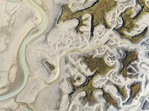 Network Of Channels And Streams Prints: Network of channels and streams at low tide