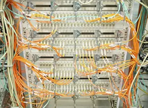 Local Area Network Setup Prints: Network Switch Lan and Optical Fiber Optic