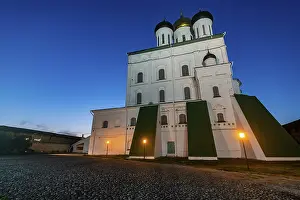 Trinity Cathedral Pskov Prints: Nightshot of the Trinity Cathedral in Pskov