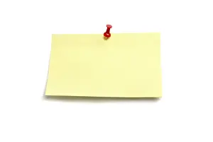 Cut Out Image Prints: Note with a pin