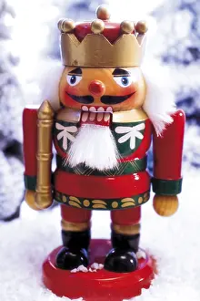 Indoor Christmas Decoration Ideas Prints: Nutcracker wearing a crown