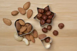 Almond Nutrition Prints: Nuts and cookie cutters, almonds