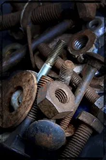 Empty Warehouse Storage Prints: Nuts and screw