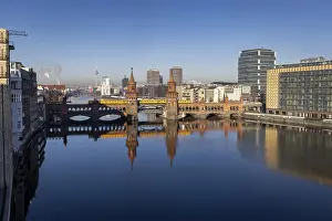 Stone Arch Bridge Europe Prints: Oberbaum Bridge over the Spree