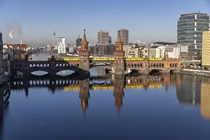 No People On The Bridge Prints: Oberbaum Bridge over the Spree