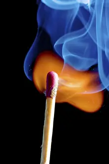 Warning Signs Prints: Object on black - match with smoke