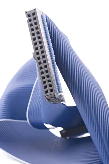 Bright White Studio Photo Prints: Object on white - computer cable close up