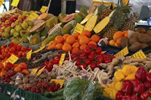 German Market Stall Prints: Obs and vegetable stand, Nuremberg