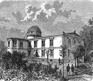 Historical Astronomy Prints: The observatory in Berlin, Germany