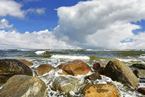 Deserted Rocky Coastline Prints: Ocean Stones
