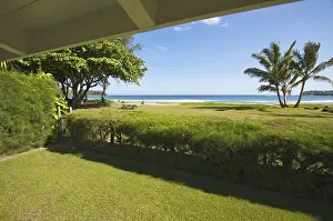 Tropical Landscape Prints: Ocean view from the veranda