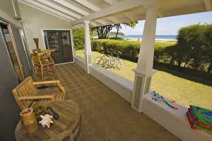 Peaceful Ocean Scene Prints: Oceanfront lanai and view