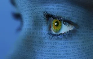 Digital Data Protection Prints: A woman's eye and binary code
A woman's eye and binary code