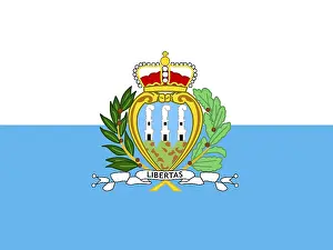 Prints of Official national flag of San Marino San Marino Prints: Official National Flag of San Marino Print