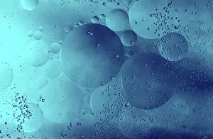 Waterfront Scene Without People Prints: Oil bubbles inside water base form patterns