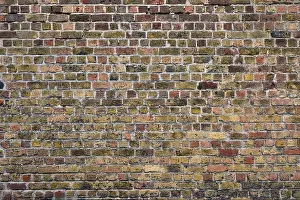 Deserted Building Architecture Prints: Old brick wall texture background