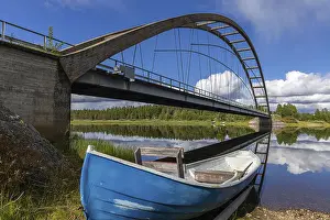 Northern Europe Lake Views Prints: Old bridge on E10, Sweden