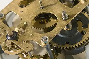 Close Up Handicrafts Prints: Old clockwork close up