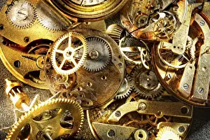 Symbolic Time Image Prints: Old clockwork, Germany