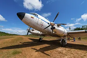 Propeller Driven Planes Prints: Old DC3 propeller driven airplane