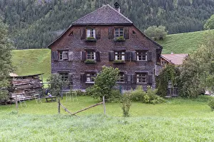 Southern Germany Historic Buildings Prints: Old farmhouse with shingle facade
