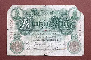 Means Of Payment Germany Prints: Old german banknote 1908