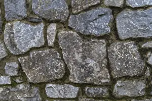 Historic Quarter Exterior View Prints: Old grungy stone wall. Texture and Background for your projects and creative work