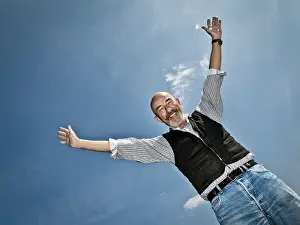 Old Man With Grey Beard Prints: An old man with a grey beard