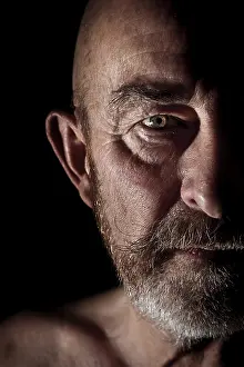 Old Man With Grey Beard Prints: An old man with a grey beard