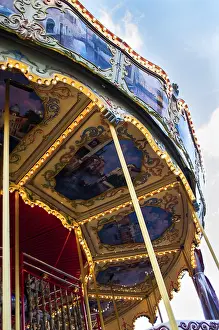 Deserted Carousel Ride Prints: Detail of an old roundabout