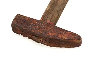Rusty Tool Prints: Old rusty hammer, tool