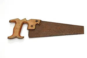 Handicraft Tool Detail View Prints: Old saw