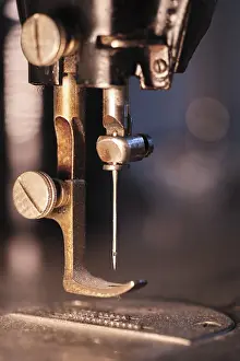 Old Sewing Machine Prints: Detail of an old sewing machine