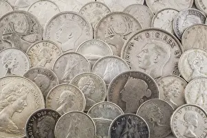 Full Frame Studio Photography Prints: Old silver coins