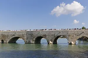 Historic Turkish Architecture Prints: Old stone bridge, Taskopru