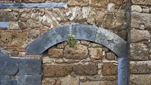 Prints of Detail of an old wall made of tuff, hill village Civita di Bagnoregio, Latium, Italy Related Prints: Detail of an Old Wall Print, Civita di Bagnoregio, Italy