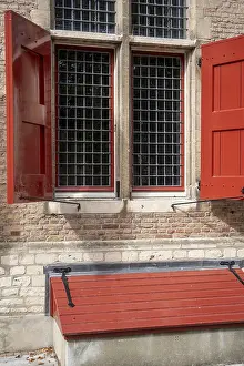Deserted House Windows Prints: Old windows with shutters in the sun