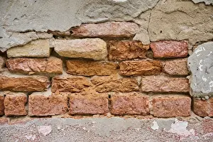 Deserted UNESCO Site Prints: Detail of an old ziggurat wall made of bakestone bricks