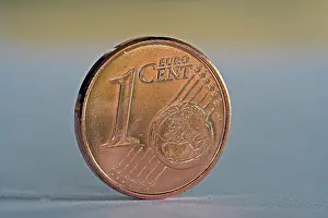 Close Up Money Shot Prints: One-cent coin