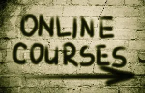 Educational System Image Prints: Online Courses Concept