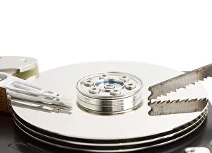 Electronic Hardware Prints: Open hard disk drive
