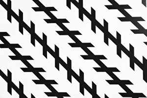 Geometric Shape Prints: Black and White Optical Illusion Print