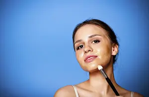 Skincare Routine Prints: Optimistic young female smiling