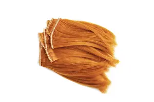 Handicraft Industry Prints: Orange braid isolated on white background