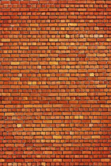 Deserted Healthcare Setting Prints: Orange brick wall background