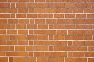 Southern Germany Illustration Prints: Orange brick wall with checkerboard pattern